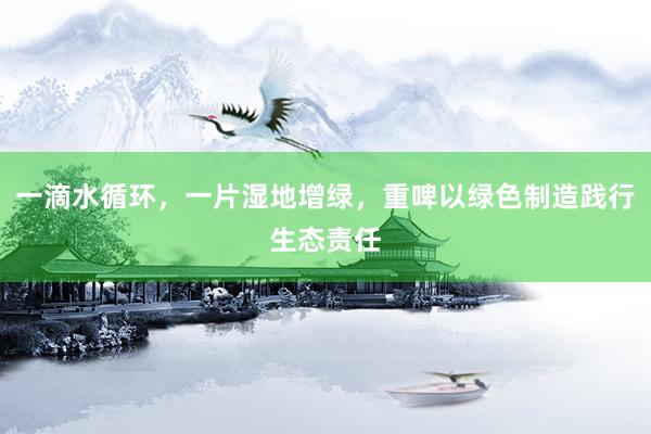 一滴水循环，一片湿地增绿，重啤以绿色制造践行生态责任